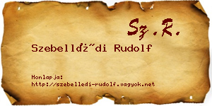 Szebellédi Rudolf névjegykártya