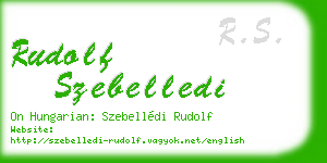 rudolf szebelledi business card