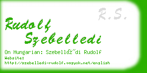 rudolf szebelledi business card